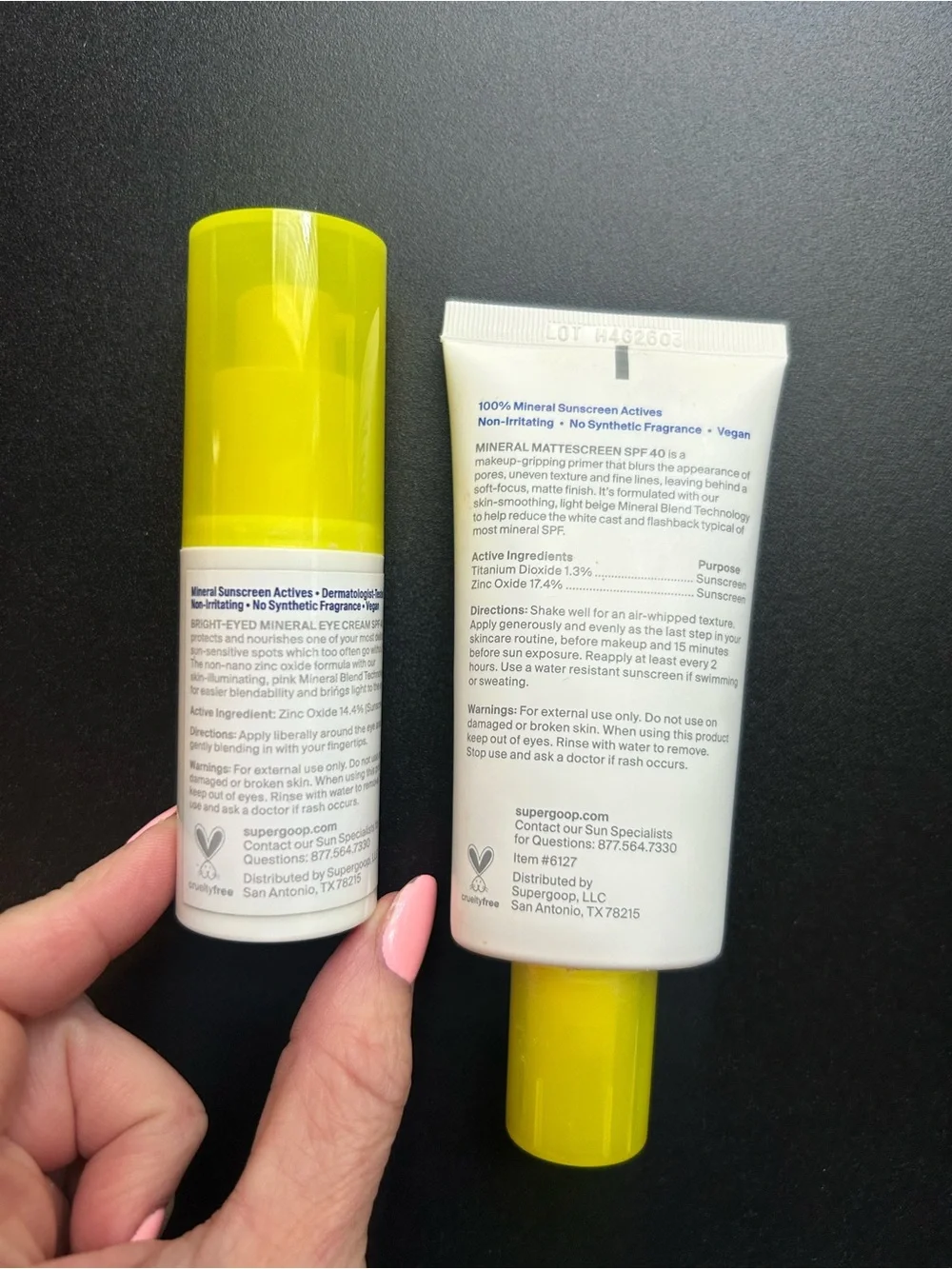 Supergoop! Bright Eyed Mineral Eye Cream and Mineral Matte Screen SPF 40